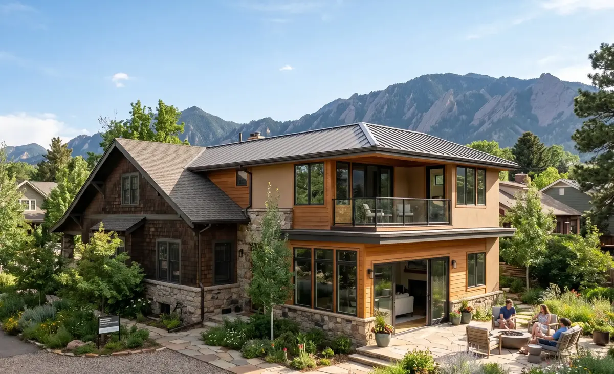 A residential home addition integrated with an existing Boulder home