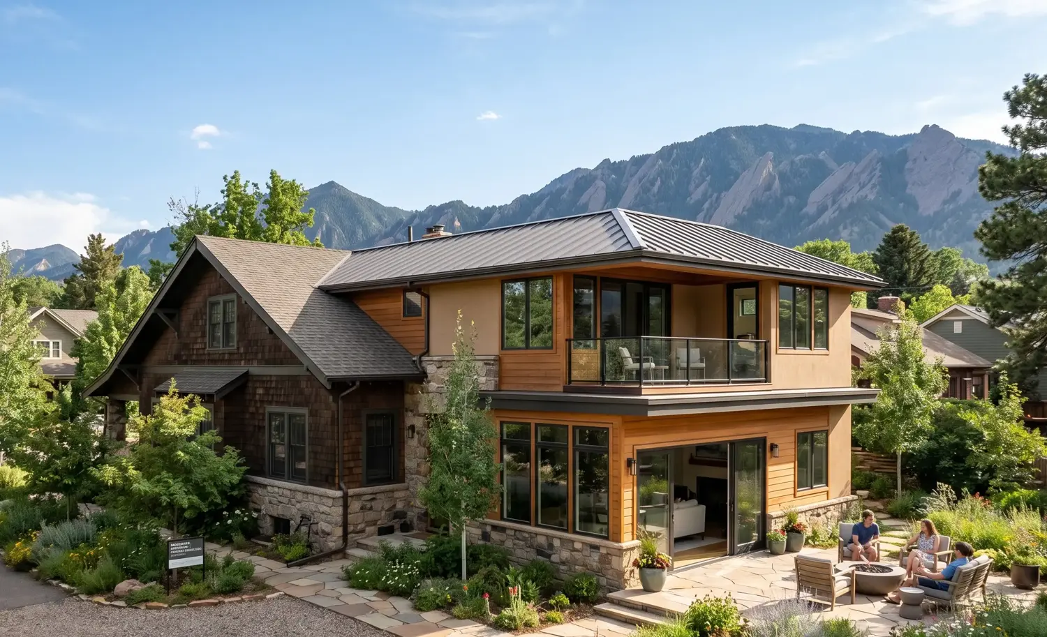 A residential home addition integrated with an existing Boulder home