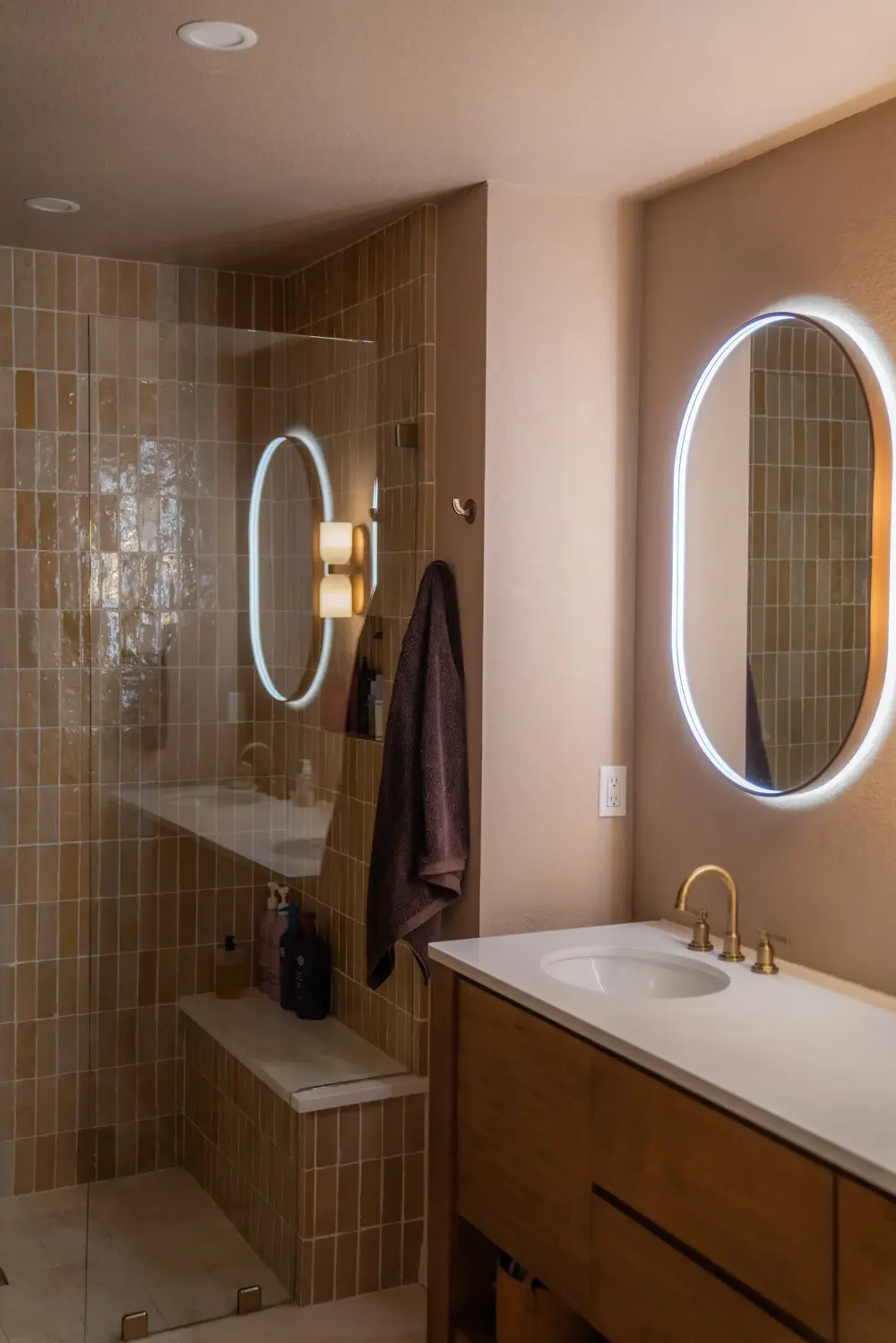 East Boulder bathroom remodel with handmade Moroccan zellige tile and refined finish details